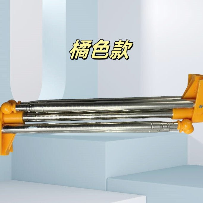 Portable Telescopic Folding Drying Rack Stainless Steel Telescopic Folding Hanger Household Bold Travel Clothes Bar