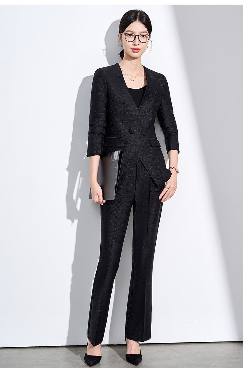Cross-Border Suit Jacket for Formal Occasions, Fashionable Goddess Style, Versatile, High-End, Elegant, Interview Office Suit Set