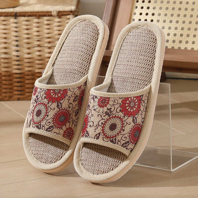 B&B Slippers Linen Hotel Disposable Slippers Beauty Salon Home Couple Men's Thickened Non-Slip Wholesale