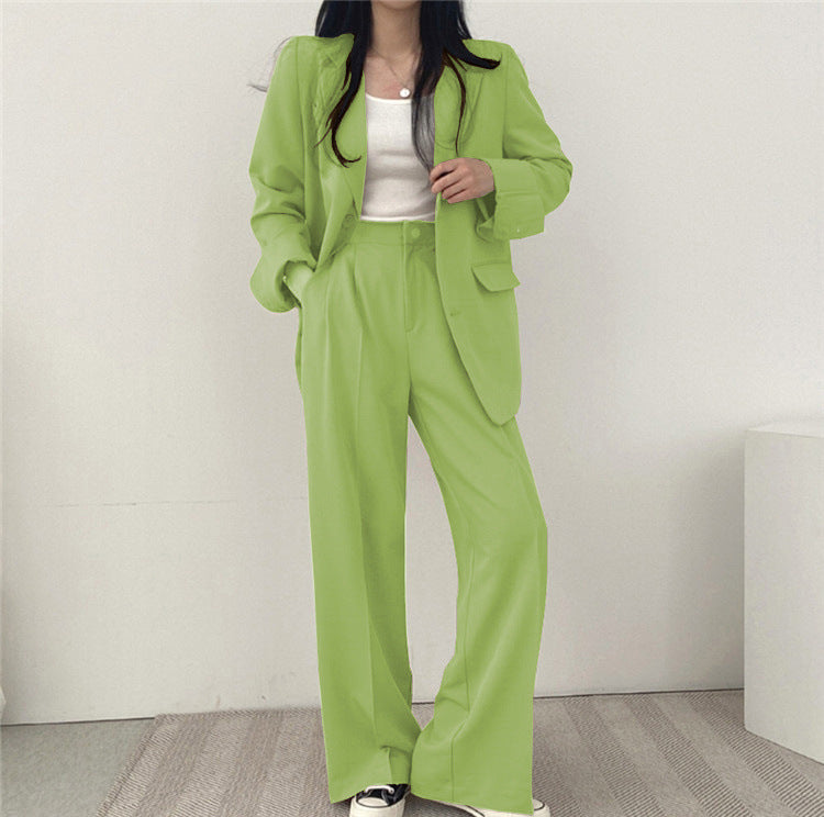Suit Jacket High Sense Women's Spring and Autumn Design Sense Thin Niche Professional suit Temperament Slim-fit Small Suit Two-piece Set