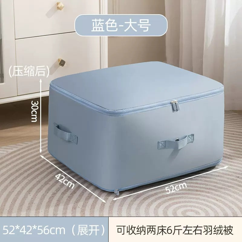 Quilt Storage Bag, Vacuum Compression Bag for Wardrobe, Holds down Jackets, Quilts, Clothes, No Need for Air Extraction, Large Capacity
