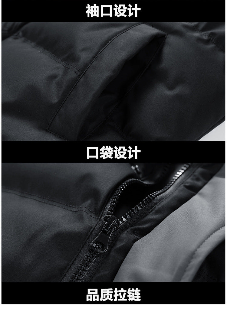 Winter Cotton-padded Clothes Men's Handsome Hooded Trendy Brand Bread Suit Clip Cotton-padded Jacket Men's Cross-border Thickened Cotton-padded Jacket Japanese Men's Clothing
