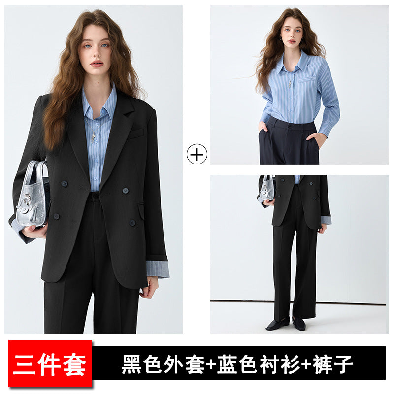 Cross-Border 2025 Blazer for Women Korean Drama Heroine Outfit Professional Formal Suit Casual Black High-End Commuting