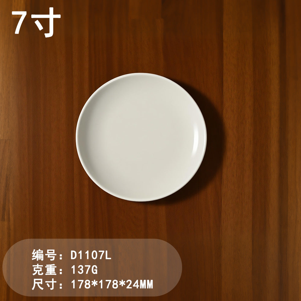 Round Melamine Plate, Imitation Porcelain, Commercial Dining Plate, Buffet Plate, Barbecue Plate, Commercial Plate, Stir-Fry Plate, Round Dish