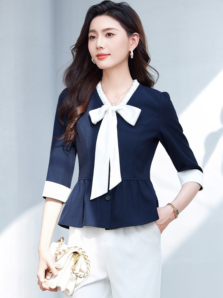 High-End Elegant Professional Interview Suit Fashion Age-Reducing Petite Fashion Suit Height-Enhancing Workwear Pants for Women
