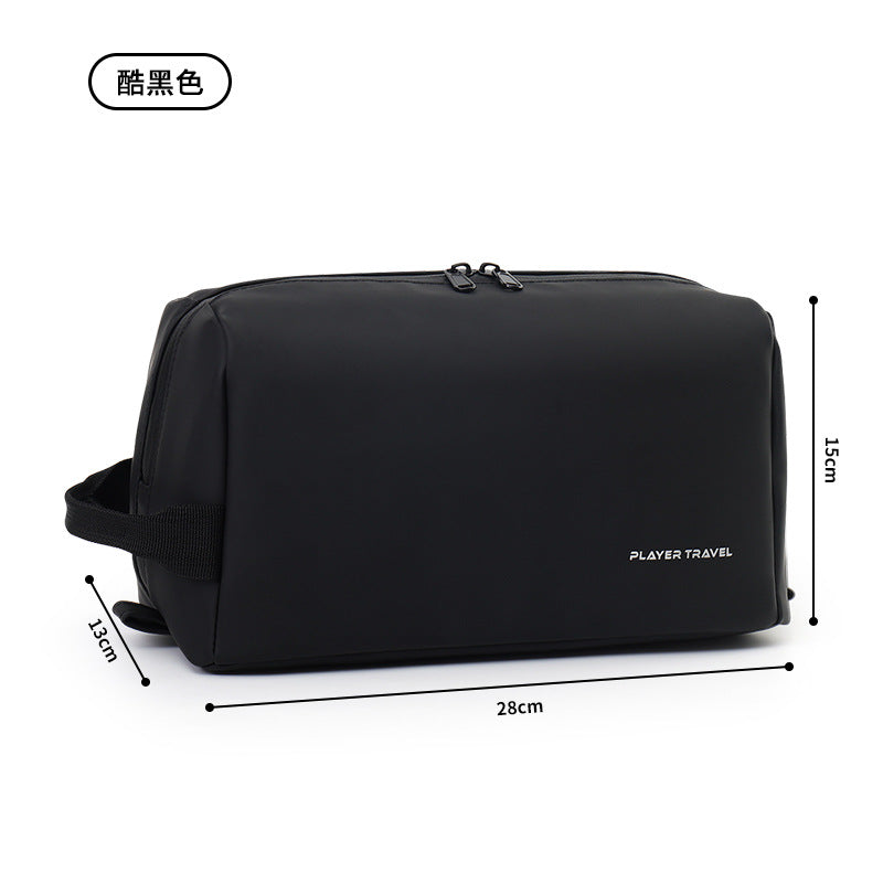 Leather Swimming Storage Bag Wet and Dry Separate Bag Men's Waterproof Portable Double-Layer Handbag Storage Bag Swimming Equipment