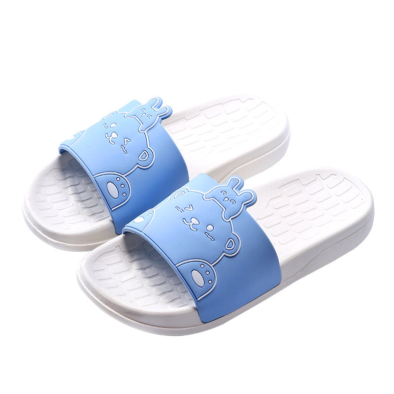 Slippers home trend height increasing slippers indoor bathroom non-slip sandals couple wear cartoon cute slippers