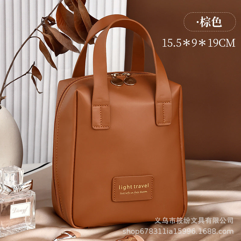 Korean Satchel Cosmetic Bag Pvc Dry and Wet Separation Toiletry Bag Satchel Waterproof Bath and Swimming Frosted Storage Bag