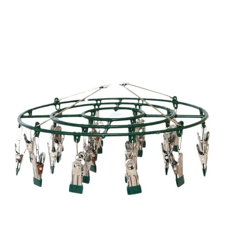 Stainless steel drying socks clip drying rack multi-clip household hanging clothes balcony windproof multi-functional drying underwear socks clip