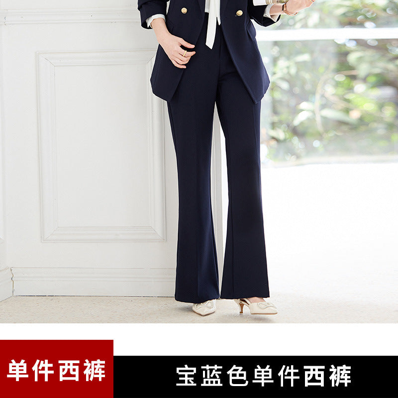 Double-Breasted Suit Set for Women, Autumn and Winter New Style, Korean Fashion, Casual, Professional Attire, Slim Fit, White-Collar Business Long-Sleeve Suit