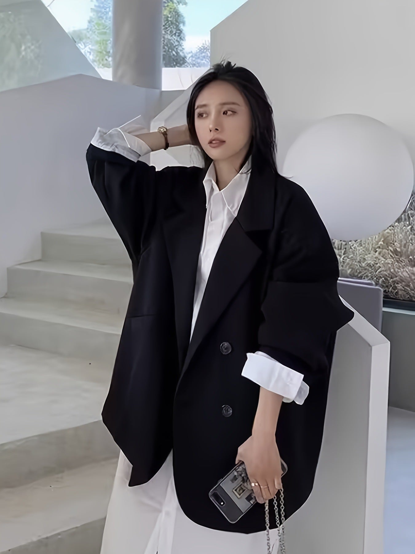Lazy Style Suit Jacket for Women 2025 Spring and Autum New Street Celebrity Simple Loose Brown Small Suit
