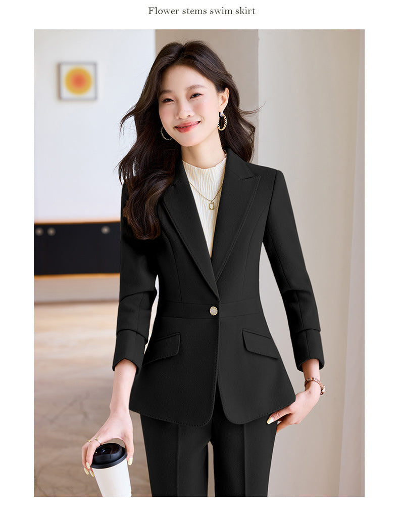 Cross-Border High-End Women's Suit Set, New Style Women's Casual Professional Fashion Elegant Slim-Fit Formal Workwear