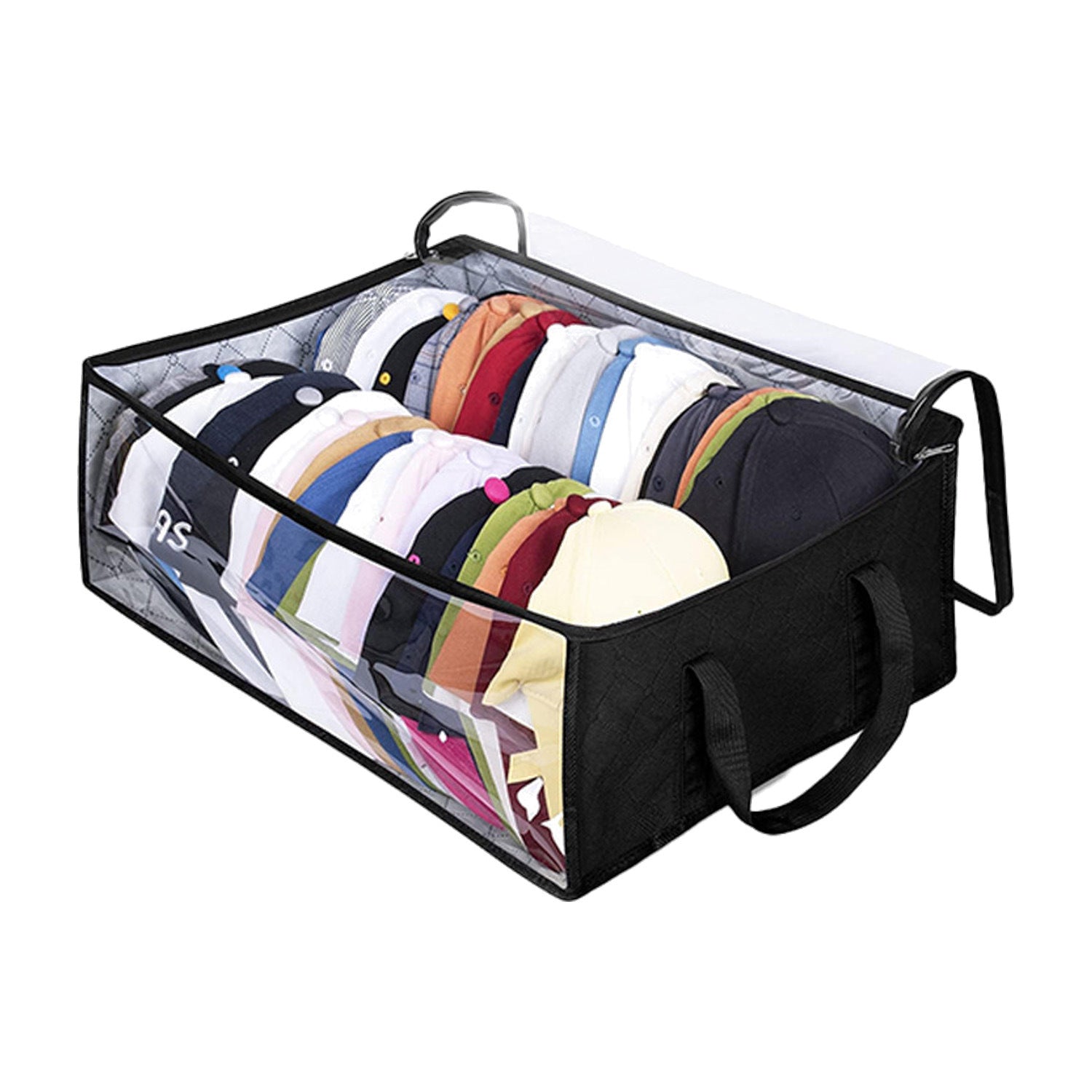 Amazon Large Window Transparent Storage Bag Portable Hat Clothes Foldable Storage Bag Storage Handbag Visual