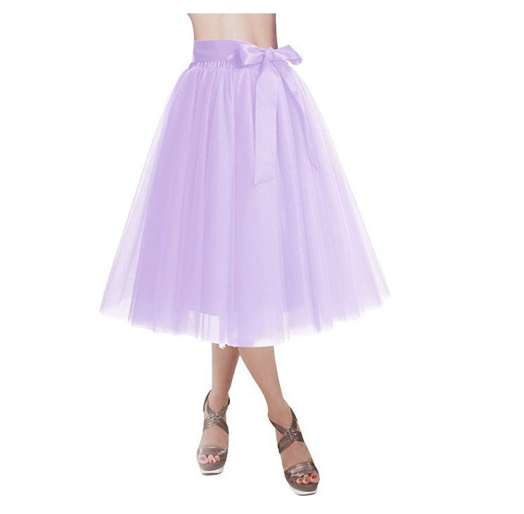 European and American High Waist Mesh skirt tulle skirt Adult Amazon Cross Border tutu skirt Women