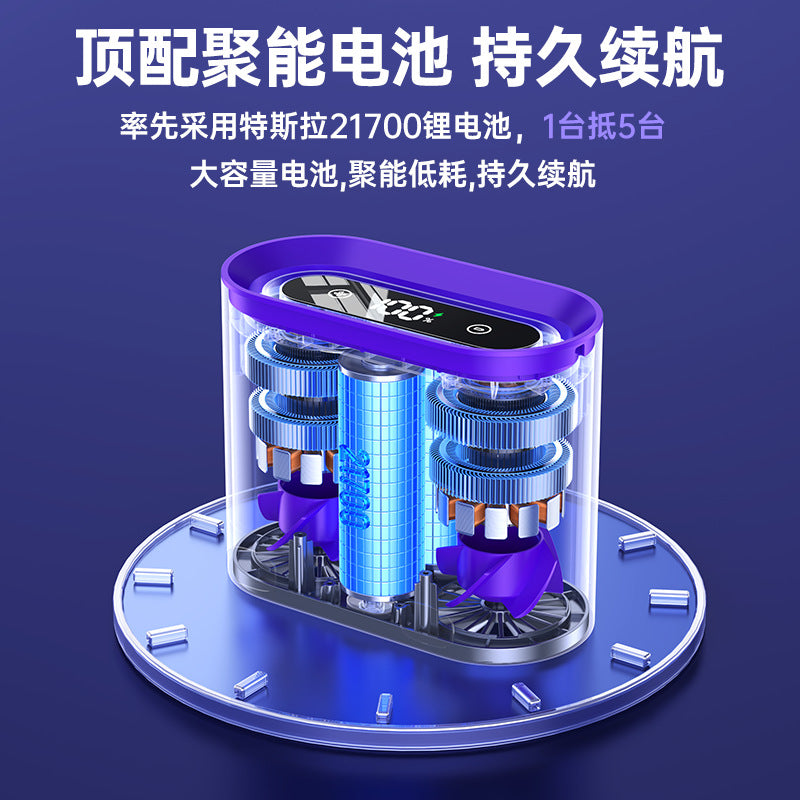 Cross-border new waist fan outdoor site lighting large capacity neck fan portable waist fan