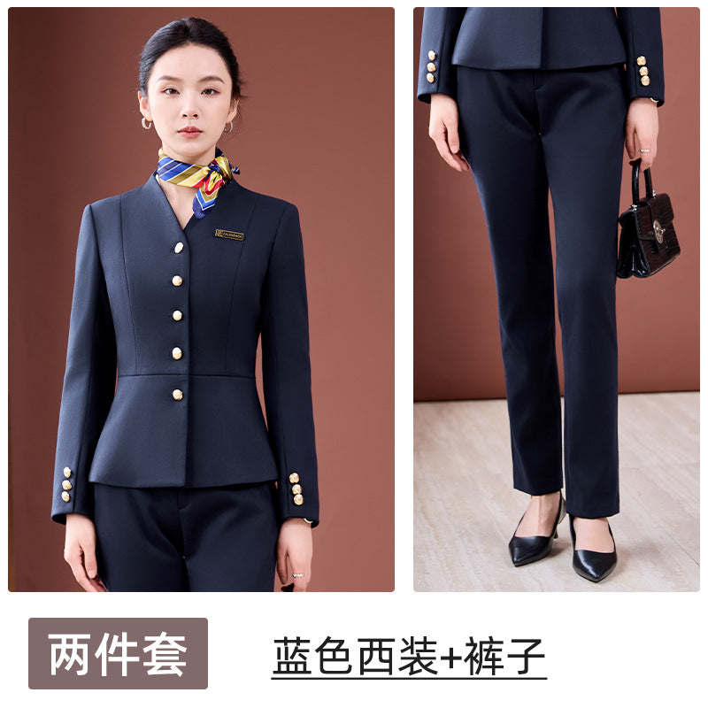 High-End Professional Suit for Women, Autumn Outfit, Stylish and Capable Workwear for Sales Department and Beauty Salon