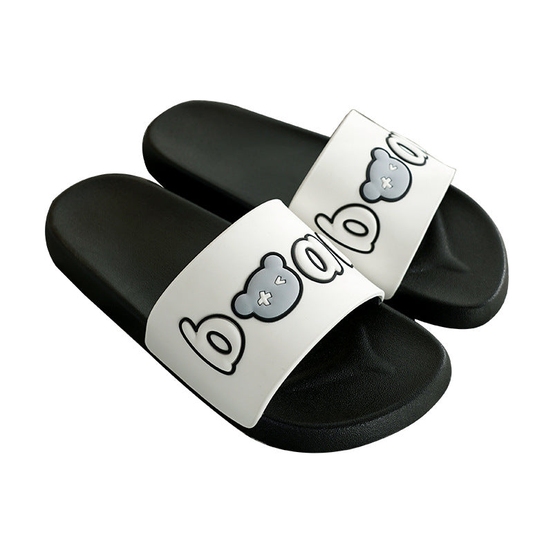 Women's Home wear-resistant slippers indoor bathroom non-slip slippers couple outdoor casual cartoon cute sandals