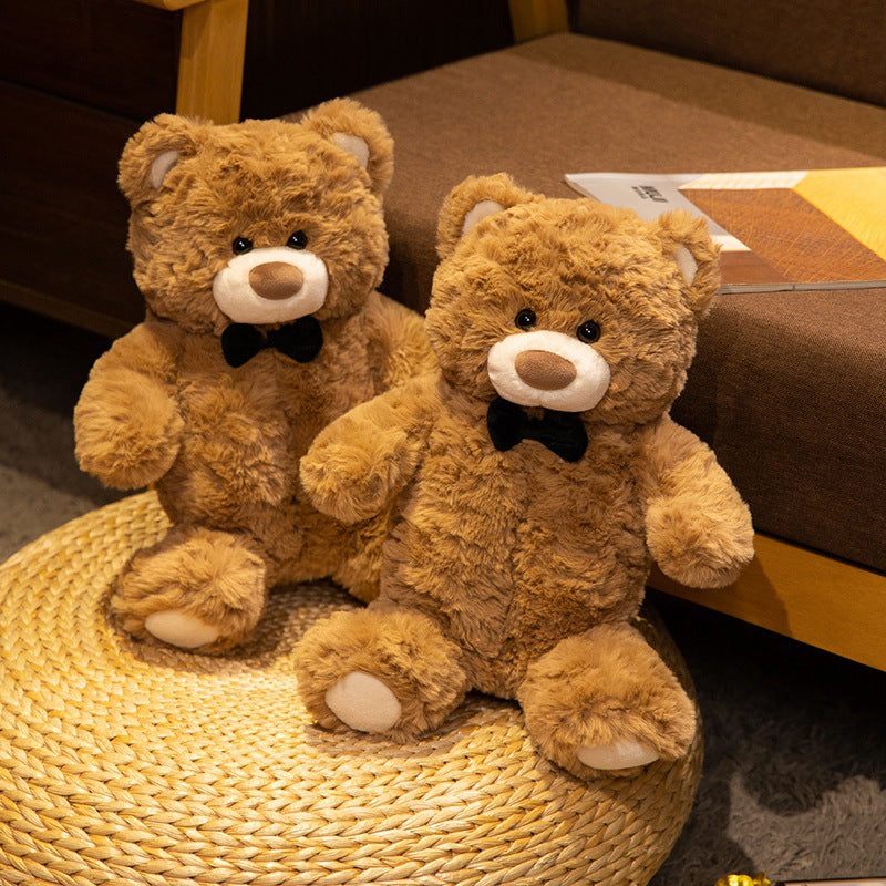 Cute Bear Slippers Winter Home Plush Cotton Shoe Bag Heel Warm Doll Cotton Slippers Thickeneded Non-Slip Couple Shoes