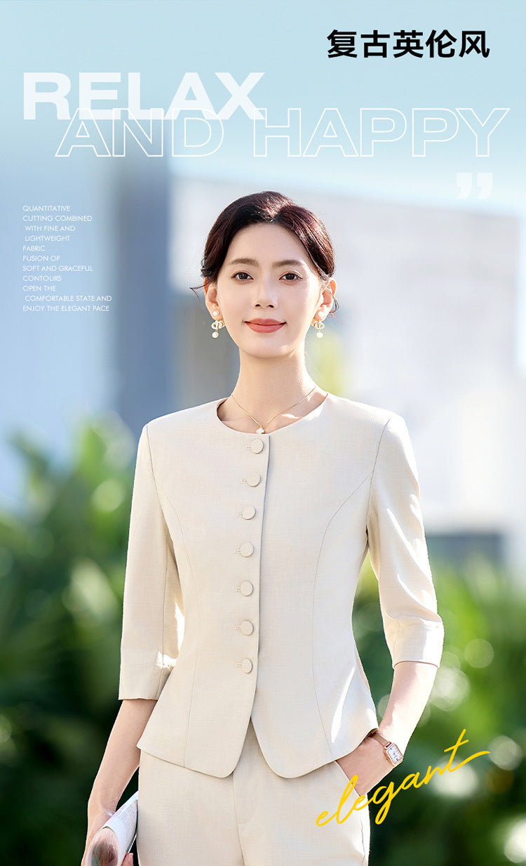 New Chinese Style Professional Skirt Classy Suit Suit for Women 2025 New Sales Workwear Conference Reception Work Clothes Summer