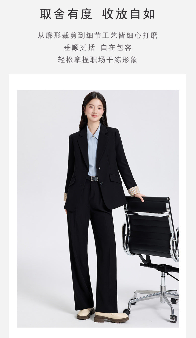 Cross-Border Professional Women's Suit Set, High-End Elegant Business Attire, Sophisticated Look for College Students' Interviews, Formal Suit Jacket