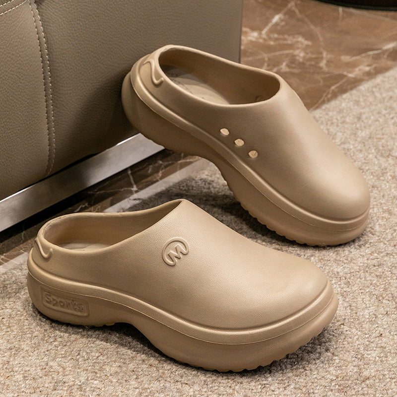 Sandals and slippers women's thick-soled indoor and outdoor wear Baotou increased soft-soled beach shoes summer wear-resistant cross-border slippers wholesale