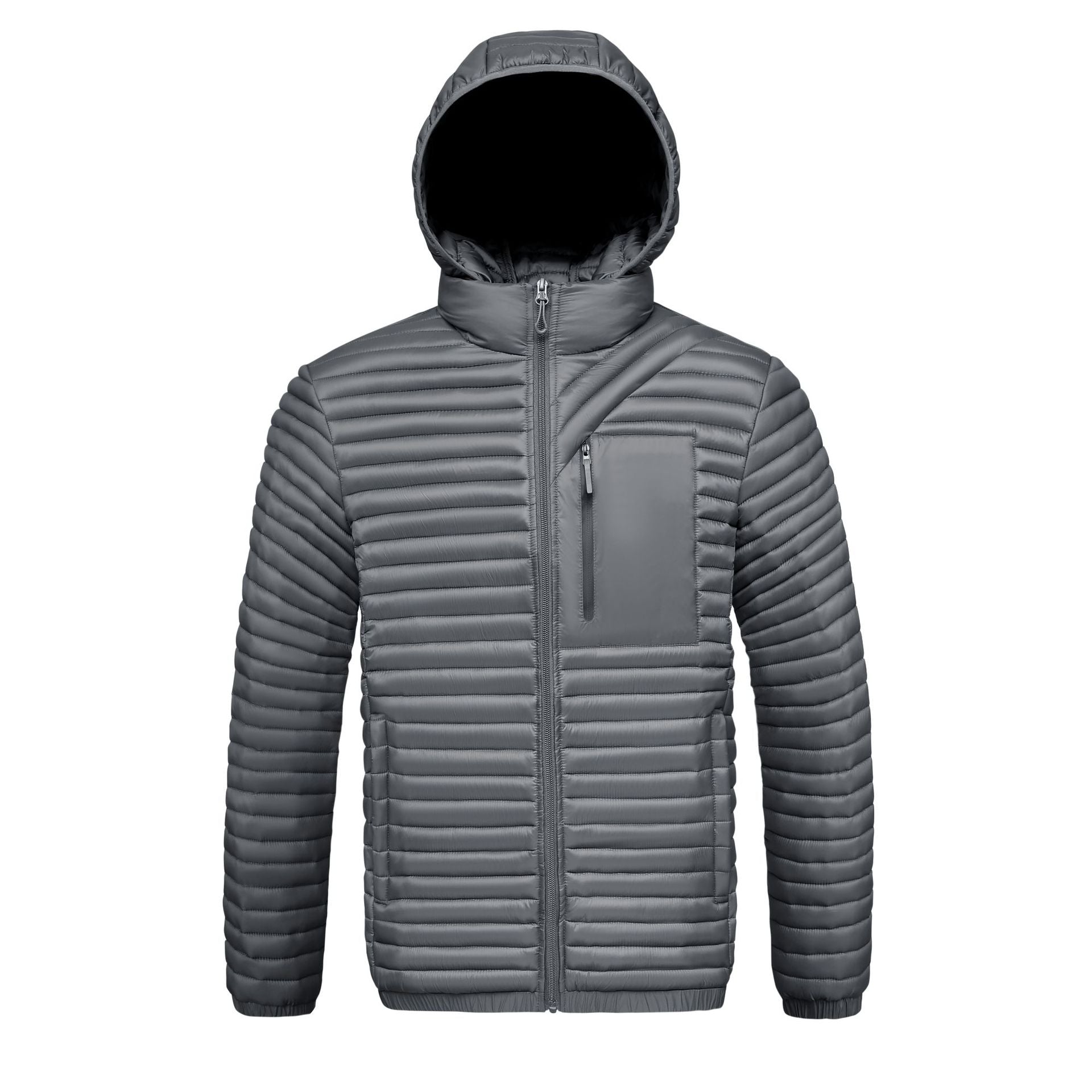 Cross-Border Men's Cotton Jacket 2025 Autumn and Winter Graphene Detachable Hood Amazon Wish Ribbed Cotton Coat Thickened