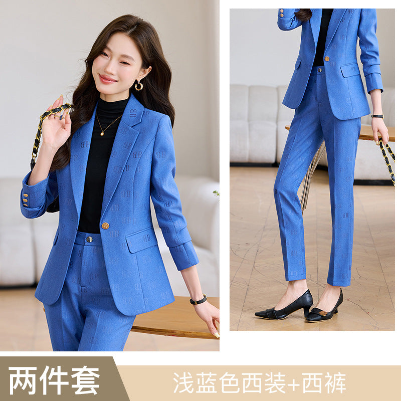 High-End Fashion Letter Printed Suit Suit for Women Spring & Fall 2025 New Design Exquisite Suit Two-Piece Set