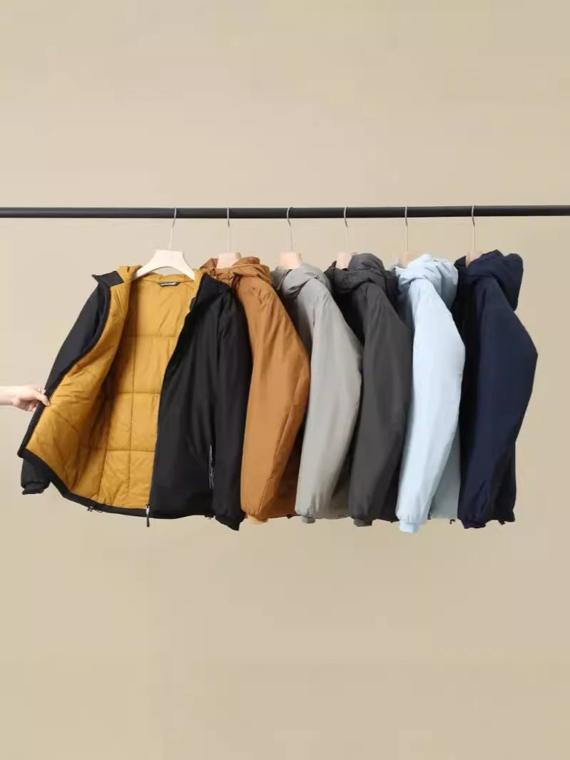 "Cow" Is Warmer Than Down! Outdoor Lightweight P Cotton Jacket Anti-Cold Wind Sports Hooded Cotton Jacket
