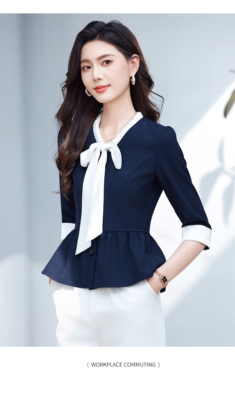 High-End Elegant Professional Interview Suit Fashion Age-Reducing Petite Fashion Suit Height-Enhancing Workwear Pants for Women