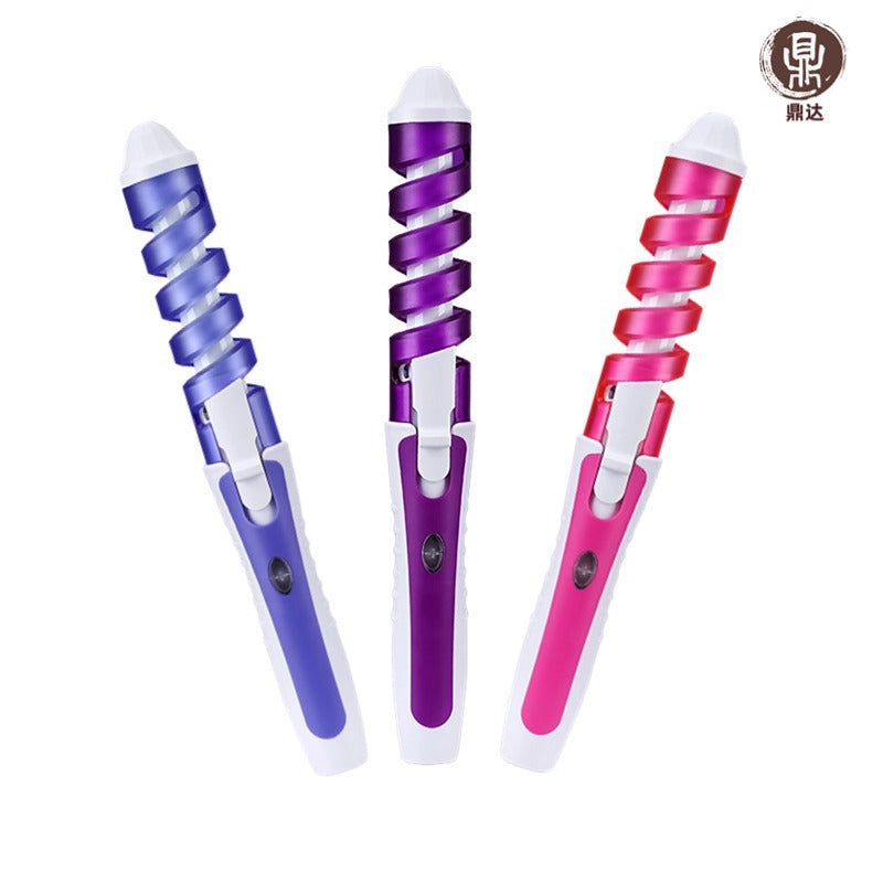 Cross-border explosions spiral anti-hot hair curling iron curling iron electric curling iron electric heating rod large curling pear flower hairdressing iron curling iron