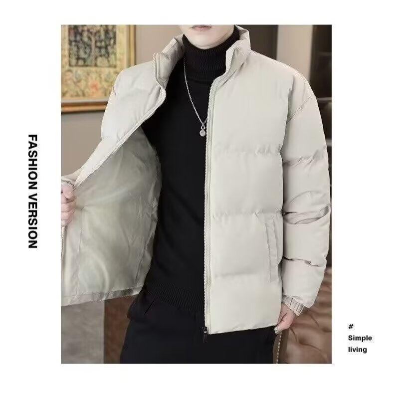 Winter Youth Stylish Cotton Jacket for Boys, Thickened Warm Padded Sports Casual Coat, Thickened Cold-Proof