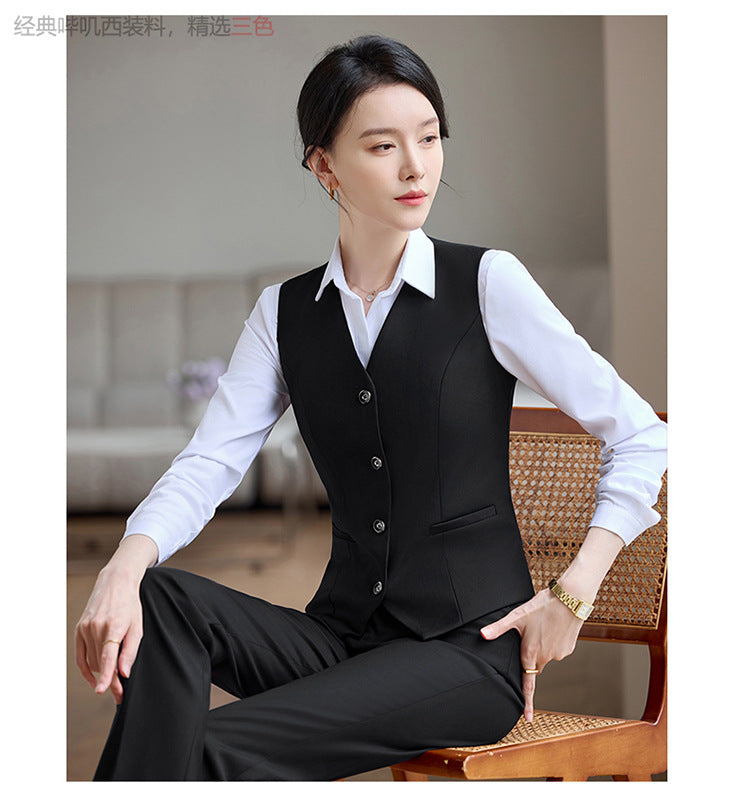 Professional Vest Suit Female Hotel Sales Office Waiter Formal Suit Vest Vest Property Teacher Work Clothes