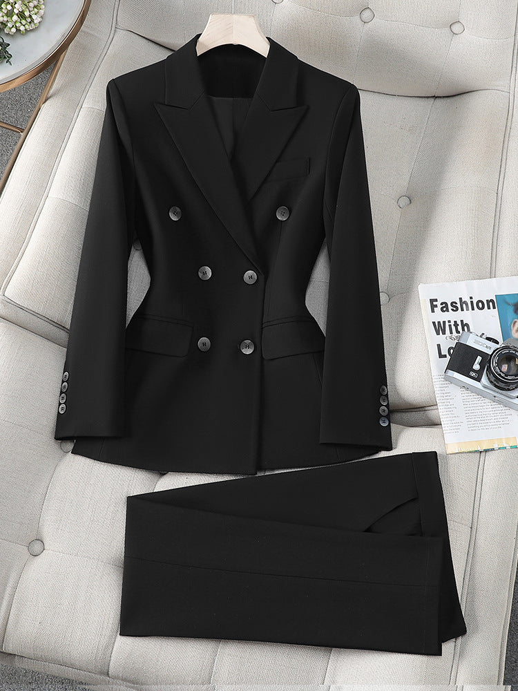 Cross-Border Suit Set for Female College Students, Interview Attire, Formal Fitted Jacket, New High-End Professional Workwear