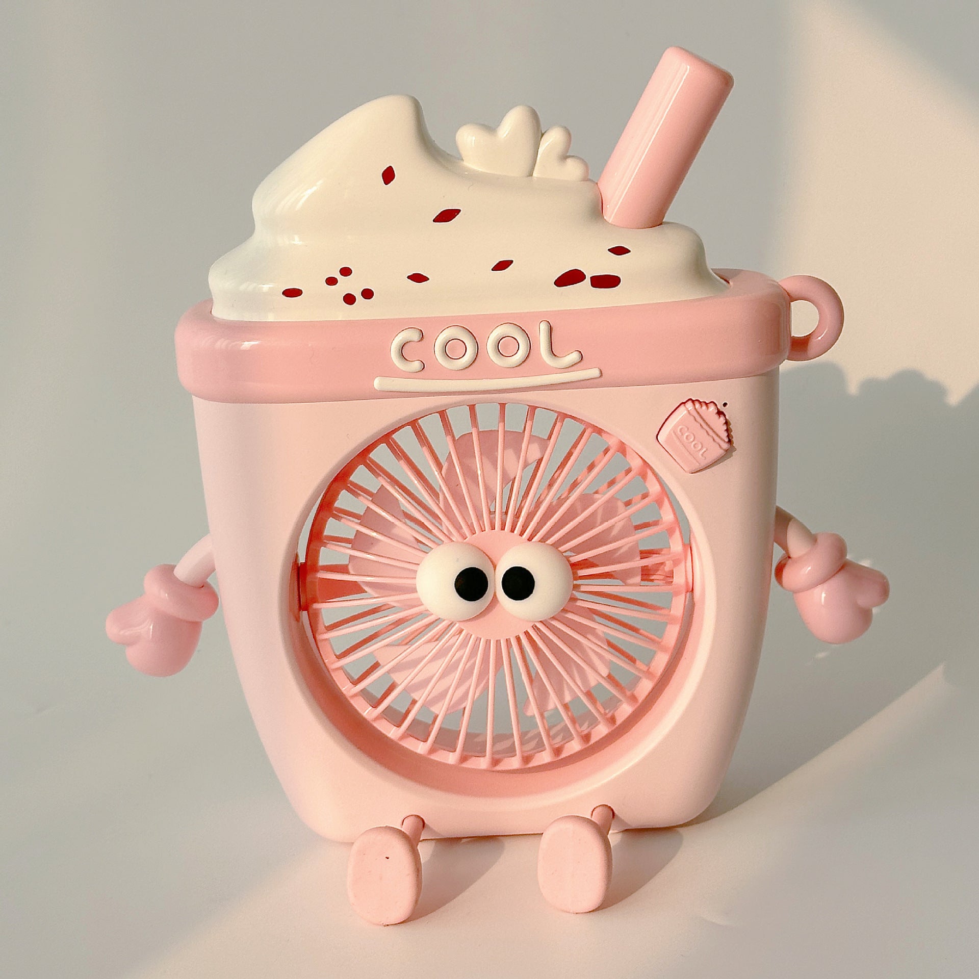Food Toy Series Cartoon Electric Fan Summer Small Dormitory Fan USB Mini Fan Portable Handheld Fan