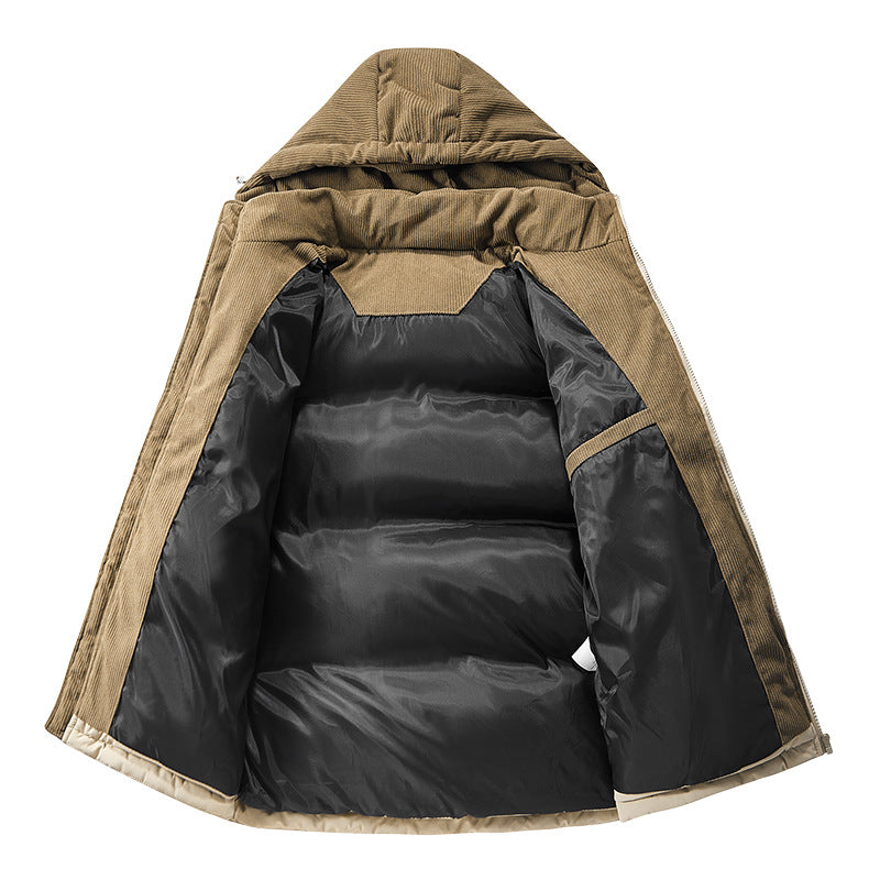 Cross-Border Large Size Hot-Selling Hooded Removable Couple High-Quality Cotton Clothing Autumn and Winter Thickened Cotton Windproof and Warm Cotton Clothing