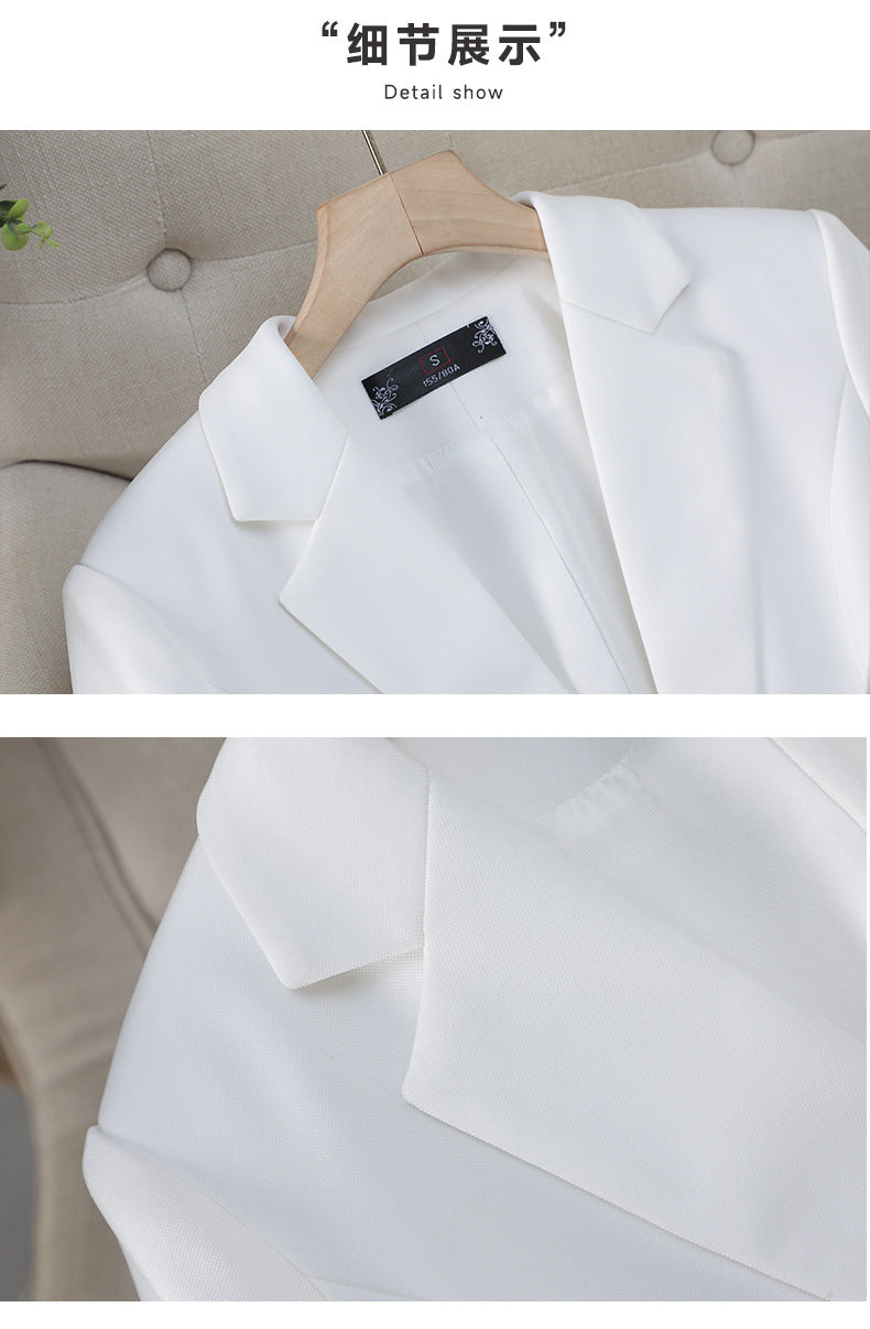 Cross-Border Pink Suit Set for Women, New Spring and Autumn Style, High-End Korean Style, Elegant Casual Business Attire, Small Suit Jacket