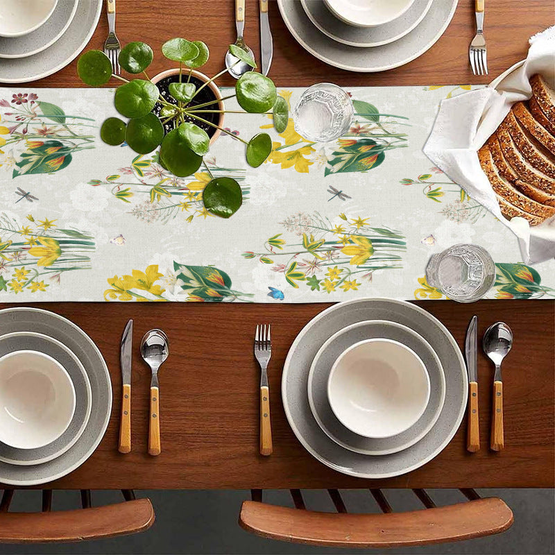 Amazon New Daffodil Table Flag Printing Simple Style Living Room Kitchen Dining Table Decorative Table Amazon Tablecloth