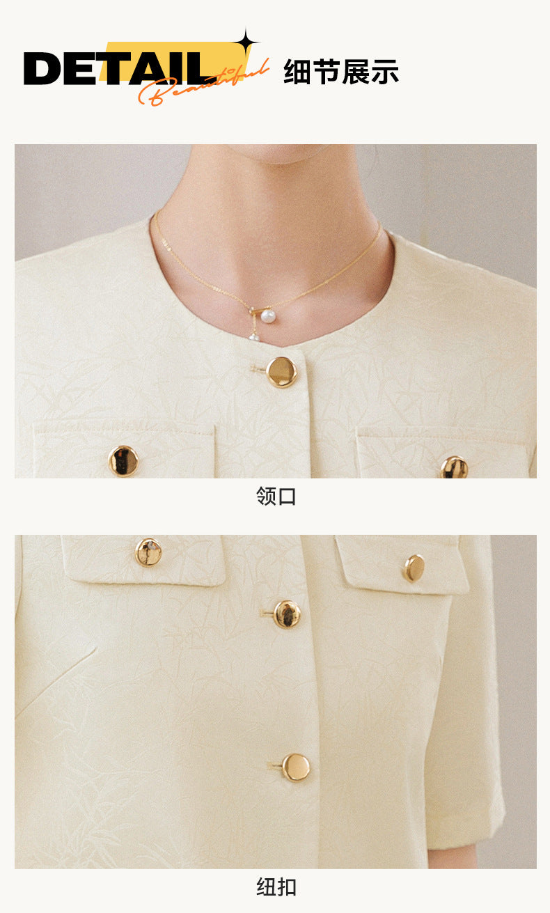 Summer Suit for Women, Thin, High-End, Professional, Fashionable, Short-Sleeved Suit, Wide-Leg Pants Two-Piece Set