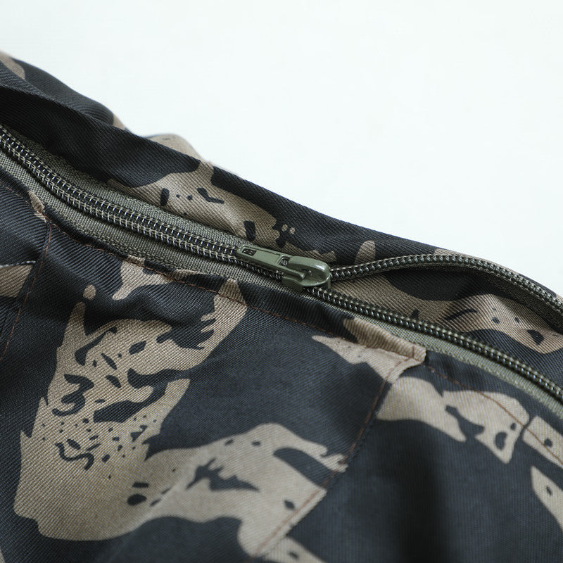 Winter Camouflage Cotton Coat for Men, Fleece-Lined and Thickened Labor Protection Cotton Jacket, Cold Storage Cold-Proof Clothing, Mid-Length Coat