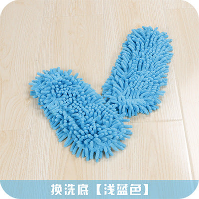 Chenille Lazy Supplies Removable and Washable Cleaning Winter Floor Slippers Floor Mopping and Cleaning Slippers Base 1 Pair