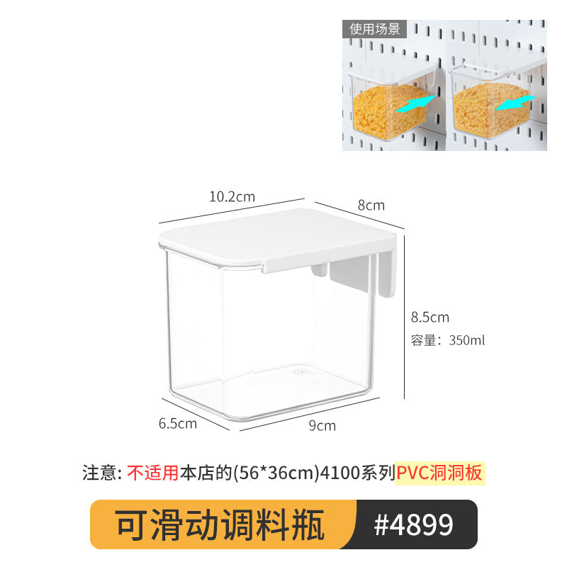 Extra-Large Perforated Board Self-Adhesive No-Drill Storage Rack Kitchen Wall Nail-Free Hanging Board Bathroom Wall Storage Organizer
