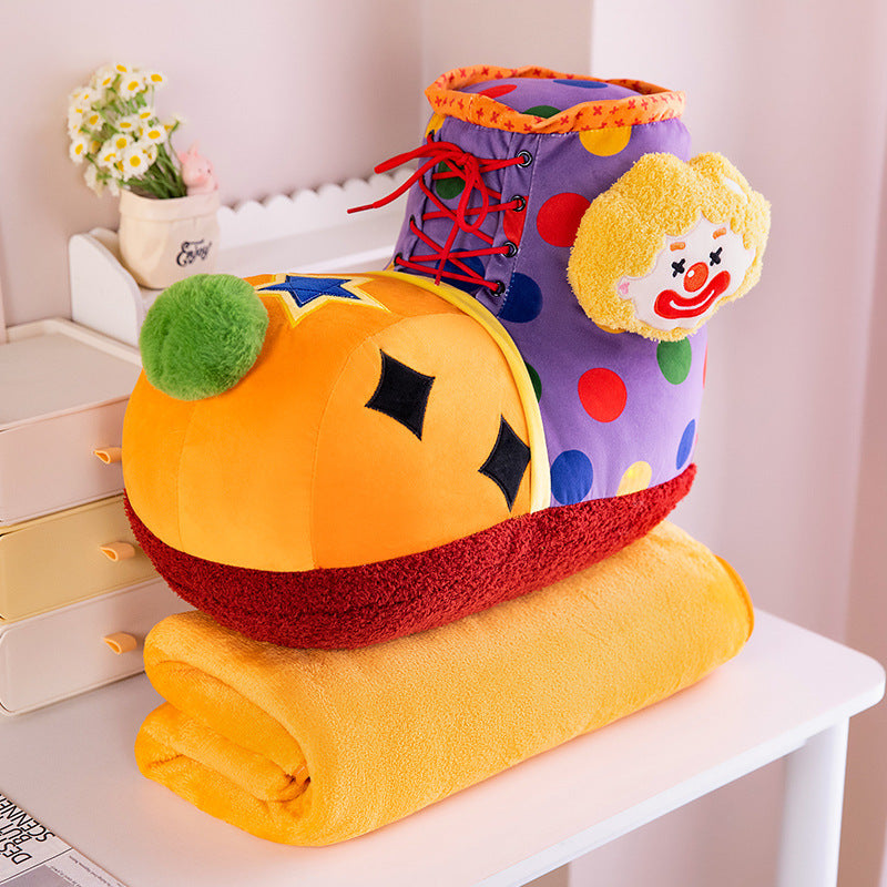 New Internet Celebrity Clown Shoes Pillow Blanket Backrest Multifunctional Stuffed Toy Parent-Child Home Couple Gift