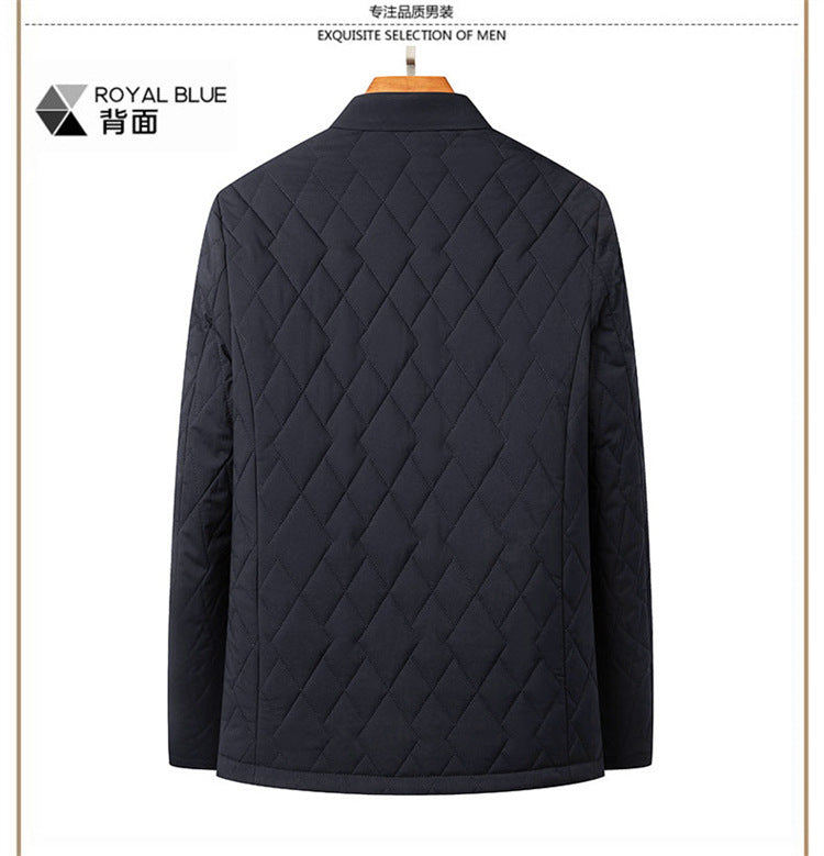 24 Winter Men's Cotton Jacket for Young and Middle-Aged, Casual Trendy Warm Silk Cotton Coat, Casual Outerwear for Men