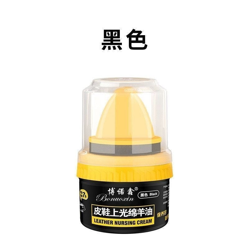 Shoe Polish, Leather Shoe Polish, Sheep Oil, Leather Shoe and Clothing Care Oil, Nourishing Oil with Brush for Shoes