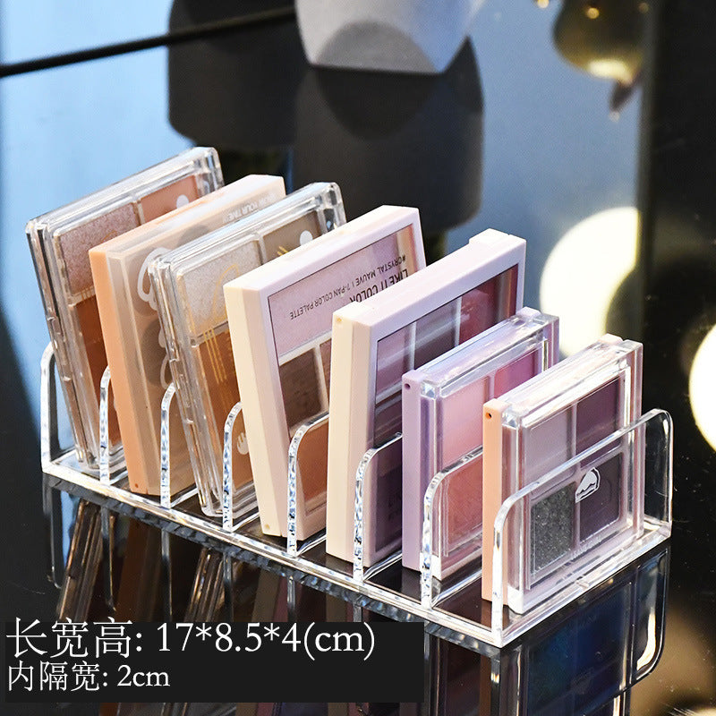 Cross-border Eye Shadow Plate Storage Rack Transparent Powder Cake Box Desktop Drawer Split-compartment Cosmetic Cosmetic Storage Rack Customization