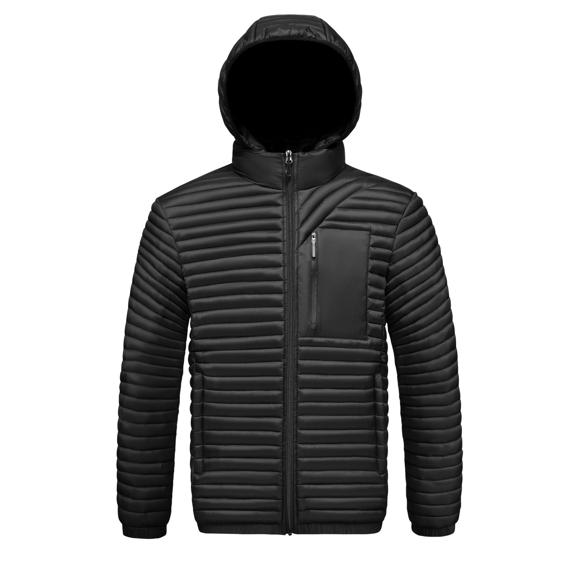 Cross-Border Men's Cotton Jacket 2025 Autumn and Winter Graphene Detachable Hood Amazon Wish Ribbed Cotton Coat Thickened