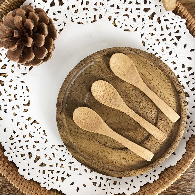 Factory hot selling children spoon mini soup spoon jam honey ice cream small bamboo spoon bamboo spoon wholesale