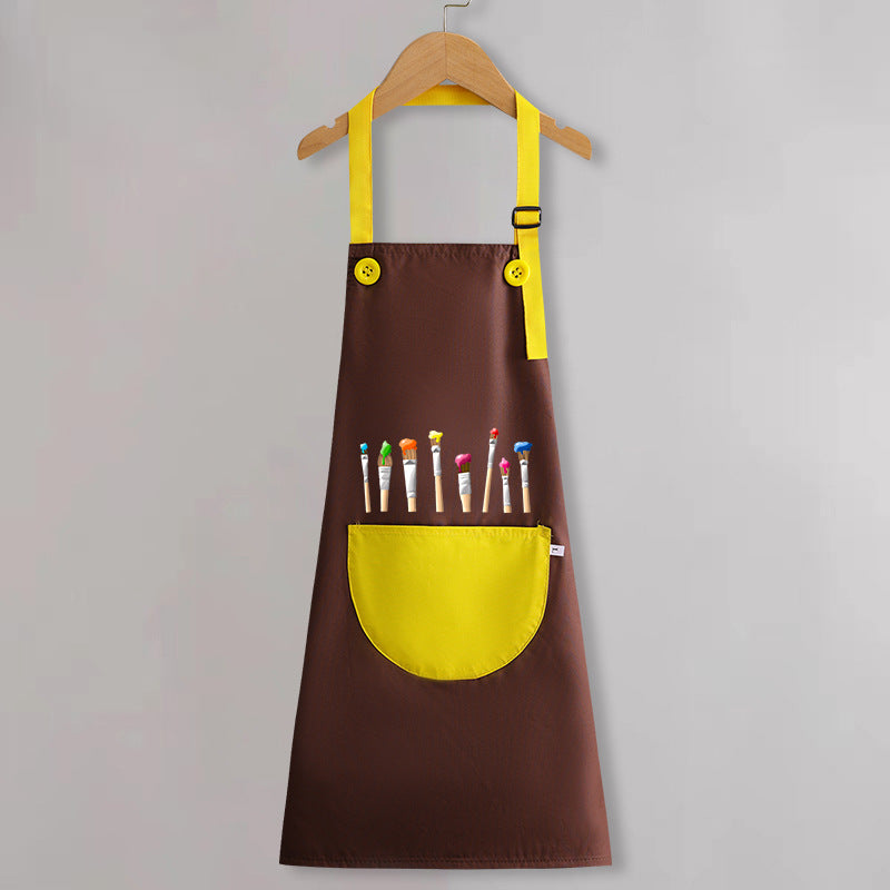 Children's apron painting waterproof antifouling studio cartoon apron big children's kindergarten apron overalls custom logo