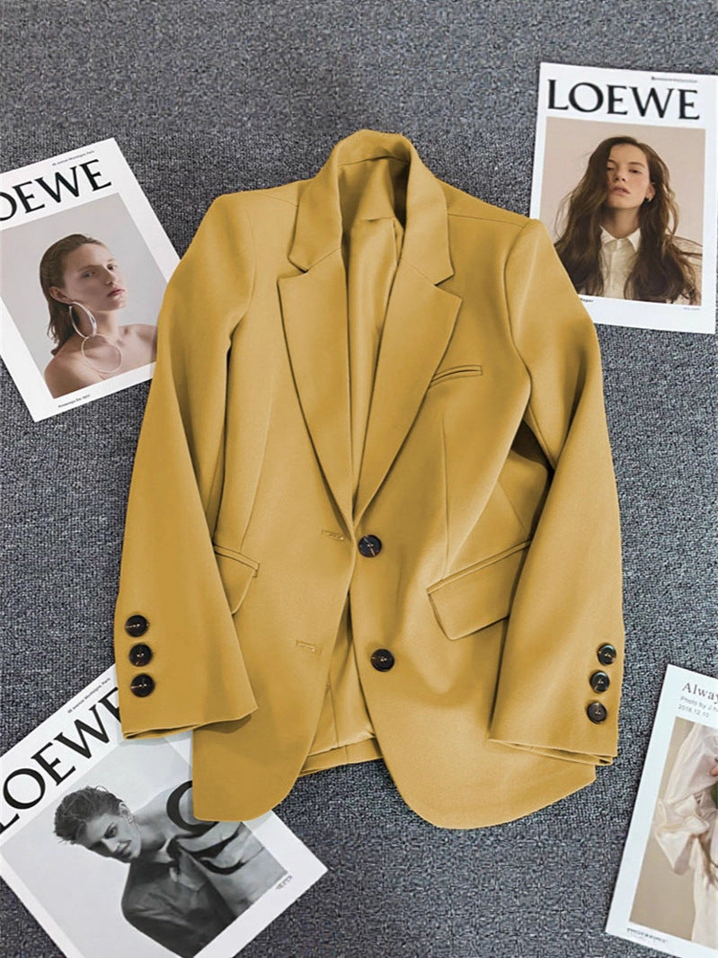 Avocado Green Blazer for Women 2026 Spring and Autumn New Casual Stylish Street-Style Blazer Korean Version Suit Jacket