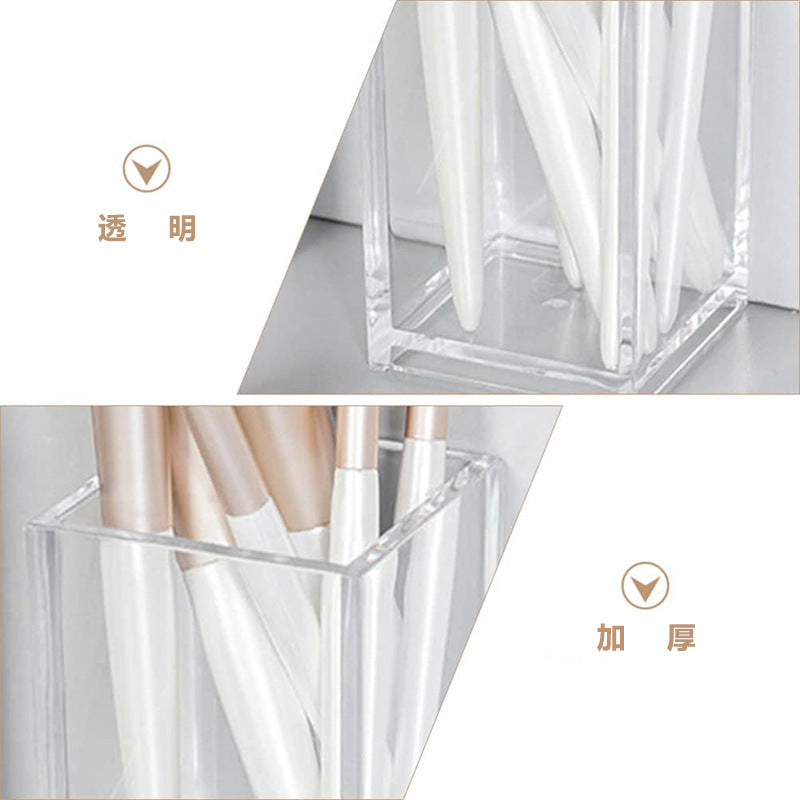 Acrylic Pen Holder Storage Box College Student Desktop Decoration Office High-Looking Large-Capacity Transparent Storage Box